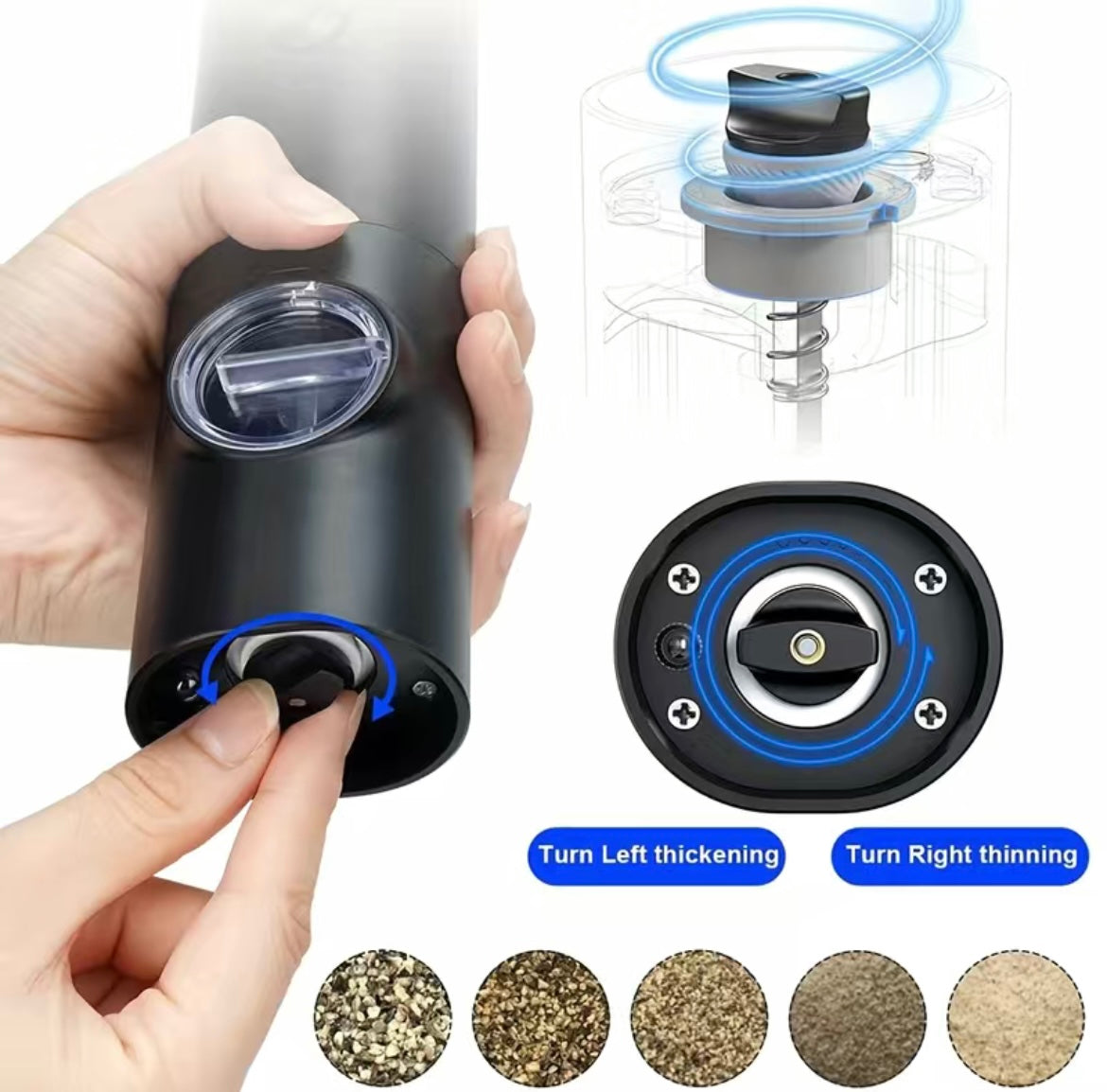 Electric Salt & Pepper Grinder Set