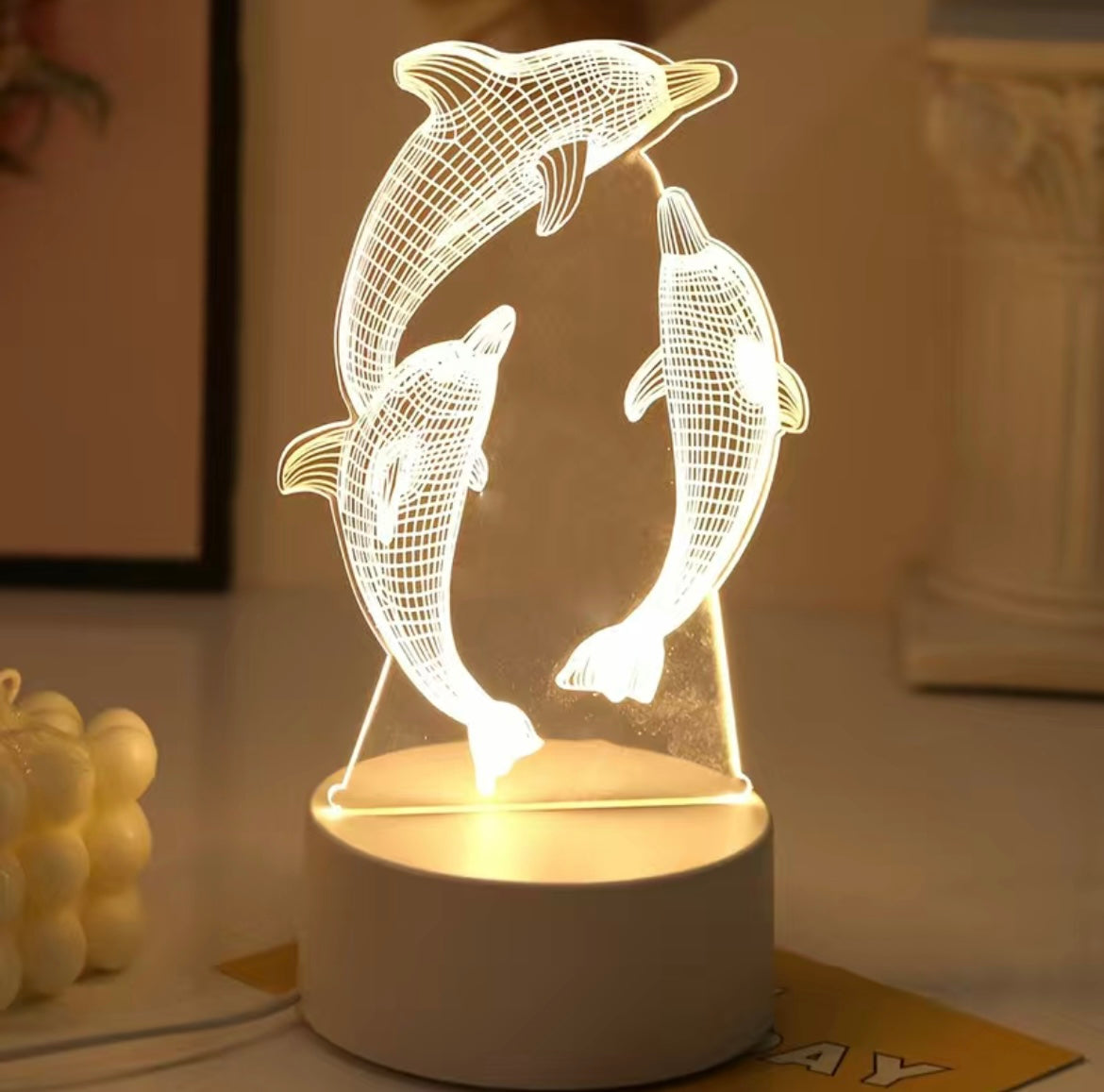 LED 3D Night Light Table Lamp - 13 different styles