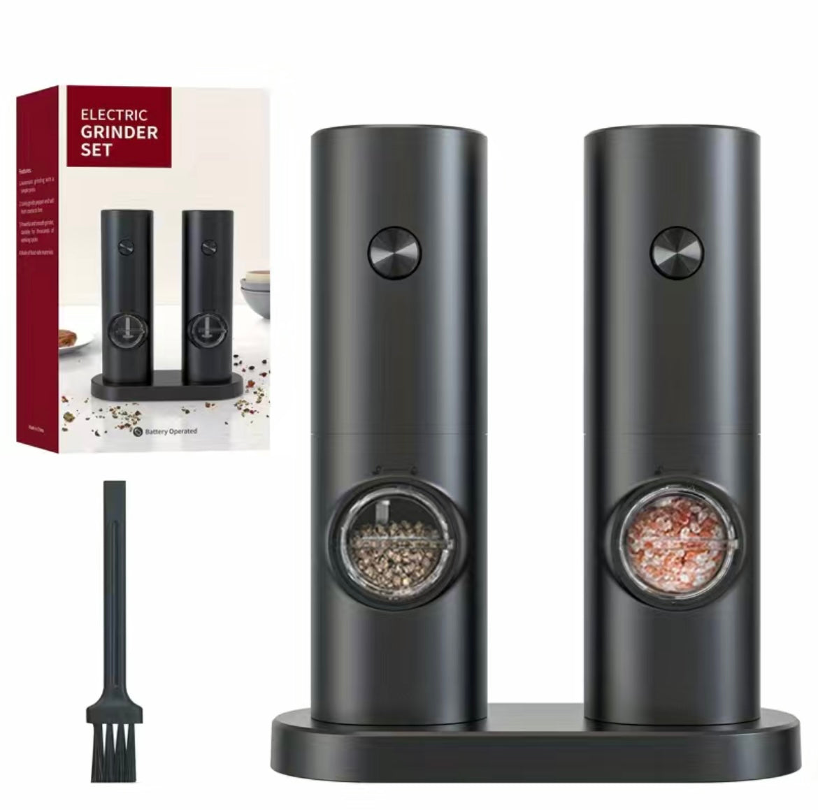 Electric Salt & Pepper Grinder Set