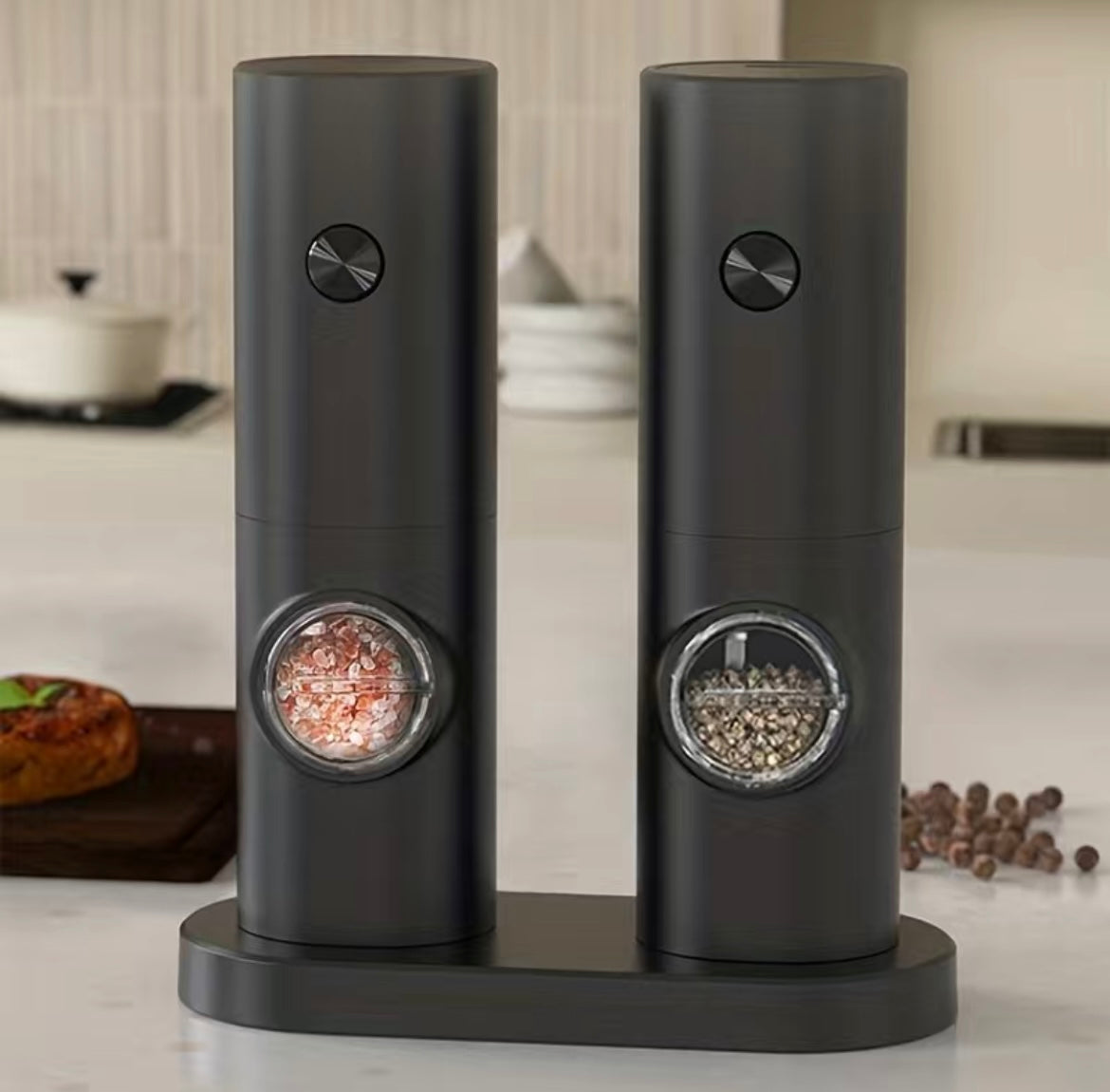 Electric Salt & Pepper Grinder Set