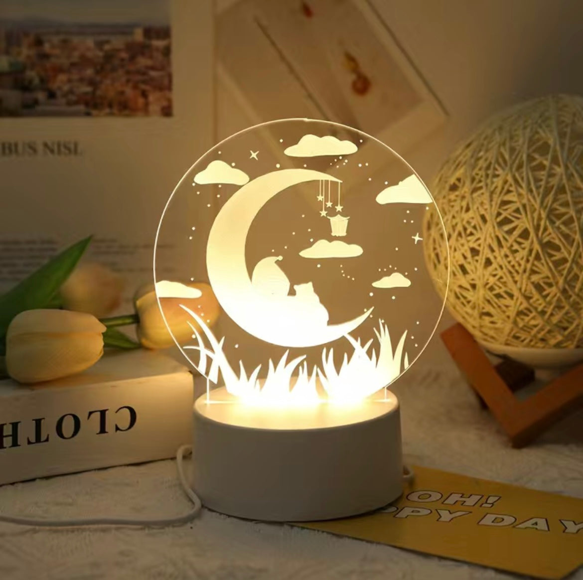 LED 3D Night Light Table Lamp - 13 different styles