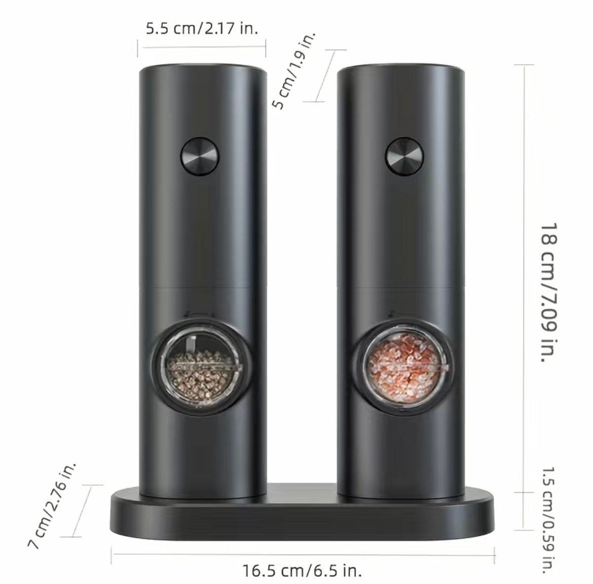 Electric Salt & Pepper Grinder Set