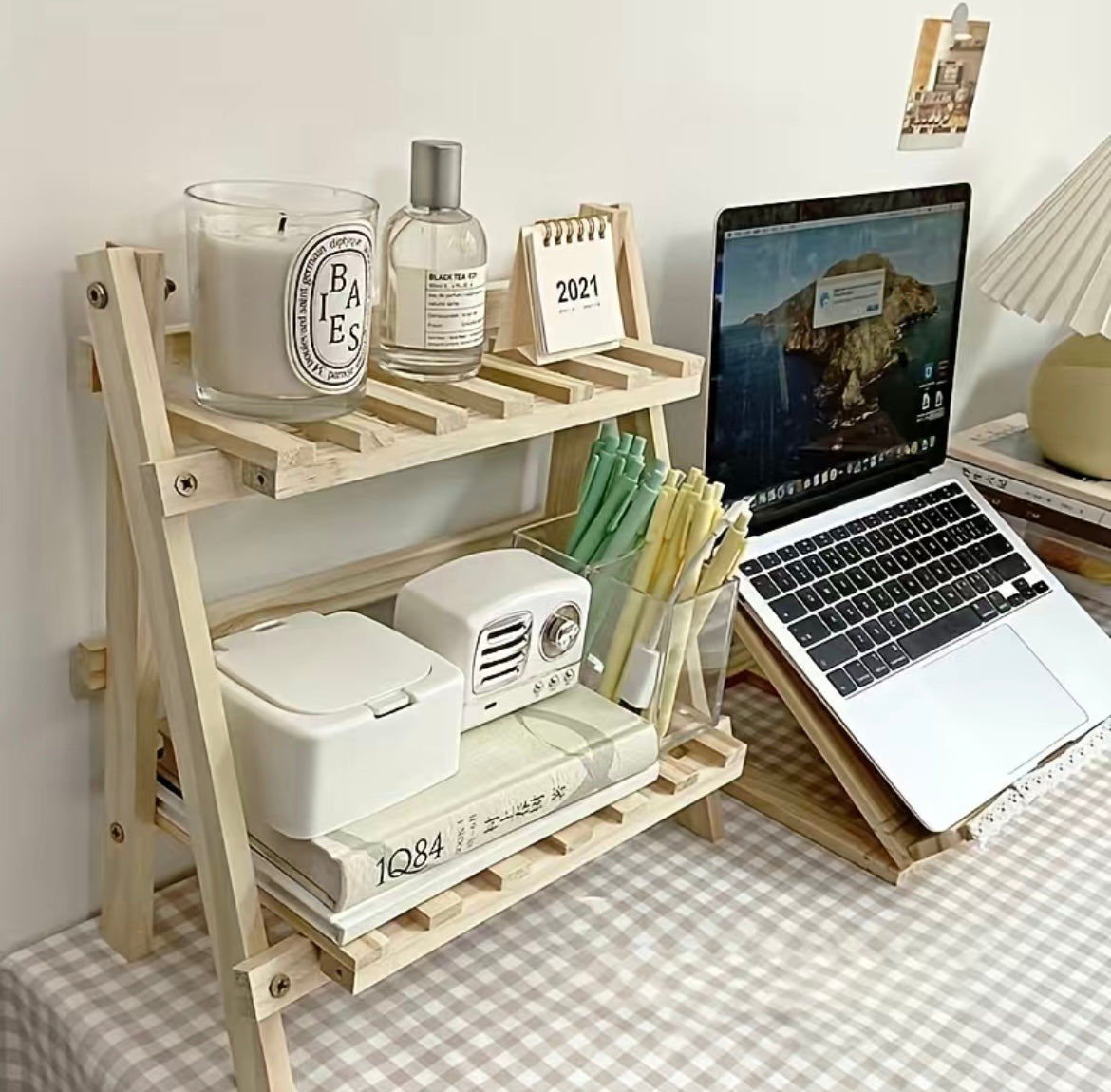 2 Tier Desktop Display Storage Rack